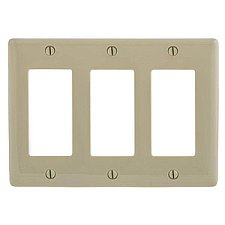 NPJ263I, HUBBELL, TRADE, SELECT, NYLON, MID-SIZED, 3-GANG, IVRY