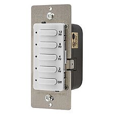 DT5012W, HUBBELL, INWALL, TIMER, 1P, 8.3A120-277V, 12H, T.O, WHITE