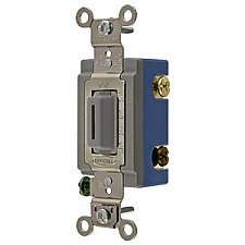 HBL1204LG, HUBBELL, 4-WAY, 15A, 120-277V, HD, IND, LOCKING, SWITCH, GREY
