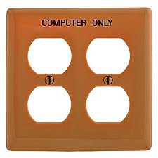 NPJ82CO, HUBBELL, TRADE, SELECT, MID-SIZE, 2G, 2, MARKED-COMPUTER, ORANGE