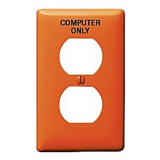 NPJ8CO, HUBBELL, MID-SIZE, 1G, 1, DUPLEX, MARKED-COMPUTER, ORANGE