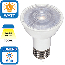 S9388, SATCO/NUVO, 6.5W, PAR16, LED, MED, BASE, LAMP, 3K, S9388