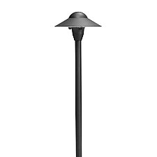 15470BKT, KICHLER, 12V, CAST, BRASS, 6", DOME, PATH, LIGHT, TEXTURED, BLACK