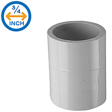 REC15, ROYAL, 3/4", PVC, COUPLING, GREY, RIGID, PVC, CONDUIT, REC15