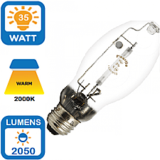 LU35/ED17/MED, PLUSRITE, 35W, HPS, LAMP, MEDIUM, BASE, 2000