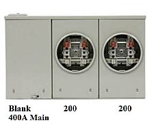 HC42R-BC, HYDEL, HC42R-BC, 2 GANG, 200A, PER, POS, 400A, MAIN, U/G, BS42-VBC