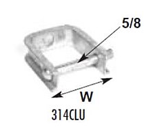 314CLU, HYDEL, CLEVIS, 3-1/4", WIDE, 3", LONG, NO, INSULATOR