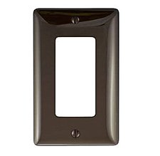 NP26, HUBBEL, NYLON, 1 GANG, WALL, PLATE, BROWN