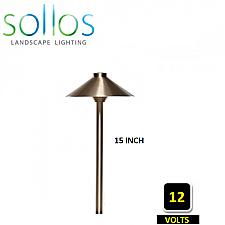 PTH075-AB-15, SOLLOS, TRADITIONAL, 75"HAT, PATH, LIGHT, 12V, 15"STEM
