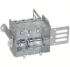 2104LSSA2X, VISTA, 2 GANG, ELECTRICAL, BOX, WITH, CLAMPS, FOR, STEEL, STUD