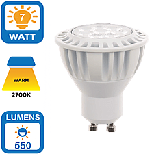 LEDGU10FL2700KWH90, AXITE, LIGHTING, 7.5W, LED, GU10, LAMP, 27K, -, WHITE