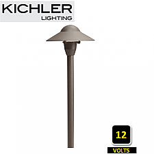 15470AZT, KICHLER, 12V, CAST, BRASS, 6", DOME, PATH, LIGHT, AZT