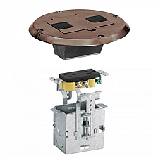 RF515CU, HUBBEL, WOOD, FLOOR, ELECTRICAL, BOX, KIT, CU, FINISH, PLATE