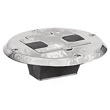 RF506CH, HUBBEL, CHROME, FLOOR, ELECTRICAL, BOX, COVER, +, TR, RECEPT