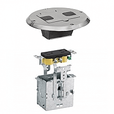 RF515CH, HUBBEL, WOOD, ELECTRICAL, BOX, KIT, CHROME, PLATE