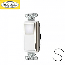 DS120NLWH, HUBBELL, 1P, 20A, 120-277V, DECORA, SWITCH, WITH, NIGHTLIGHT, WHITE