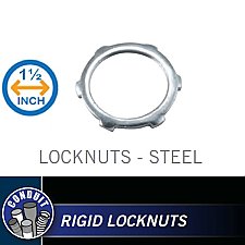 LNS150, HUBBEL, STEEL, LOCKNUT, 1-1/2"