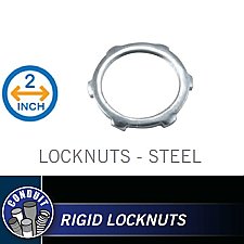 LNS200, HUBBEL, STEEL, LOCKNUT, 2"