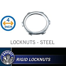 LNS400, HUBBEL, STEEL, LOCKNUT, 4"