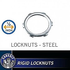 LNS050, HUBBEL, STEEL, LOCK, NUT, 1/2"