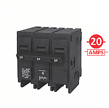 Q320, SIEMENS, 3, POLE, 20, AMP, PUSH, ON, BREAKER