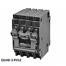 Q21520CTNC, SIEMENS, QUAD, 2, X, 1, POLE, 15, AMP, +, 1, X, 2, POLE, 20, AMP, BREAKER
