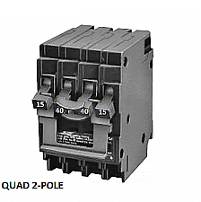 Q21540CTNC, SIEMENS, QUAD, 2, X, 1, POLE, 15, AMP, +, 1, X, 2, POLE, 40, AMP, BREAKER