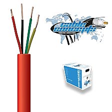 WICH0022RD, ALARM/SECURITY, CABLE, 22AWG, 4C, FT4/CSA, 1000, FT, RED