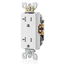T5825W, LEVITON, LEVITON, 20AMP, TR, DECORA, RECEPTACLE