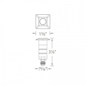 1" INGROUND SQUARE 3K 12V SS