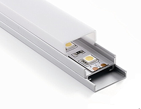 SLC-011S, AXITE, LIGHTING, 2-PART, MOUNTING, CHANNEL, WITH, OPAL, LENS, 8'