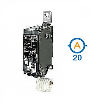 1 POLE 20 AMP BOLT ON GFI CIRCUIT BREAKER