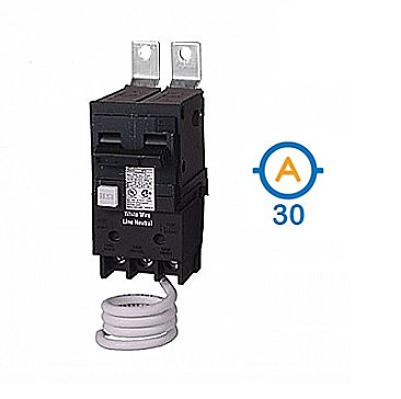 2 POLE 30 AMP GFCI BOLT ON CIRCUIT BREAKER