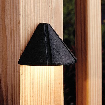 12V CAST MINI DECK LIGHT TEXTURED BLACK