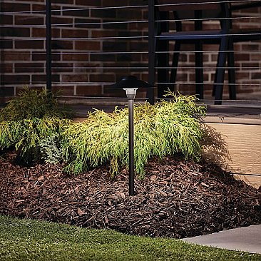 8" DOME 12V PATH LIGHT TEXTURED BLACK