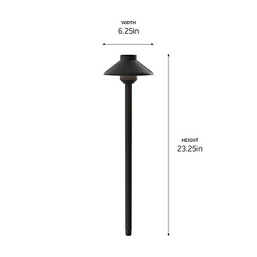 STEPPED DOME 12V 2700K PATH LIGHT TEXTURED ARCHITECTURAL BRONZE