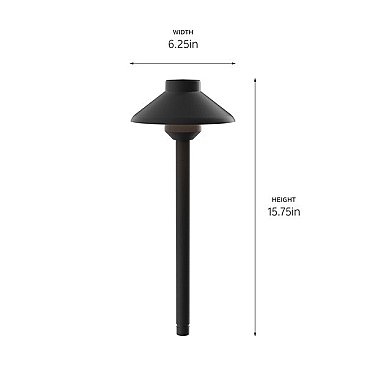 SHORT STEPPED DOME 2700K LED PATH LIGHT TEXTURED ARCHITECTURAL BRONZE