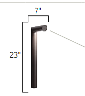 12V TUBING PATH LIGHT TEXTURED BLACK