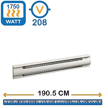 OFM1758BL, OUELLET, CANADA, BASEBOARD, HEATER, 1750W, 208V, WHITE, 1905MM