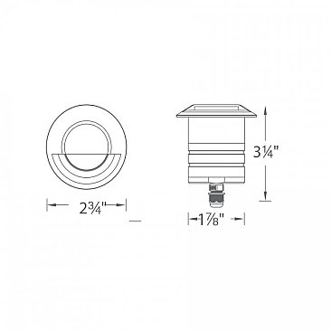 2" INGROUND CIRCLE STEP LIGHT 27K 12V SS