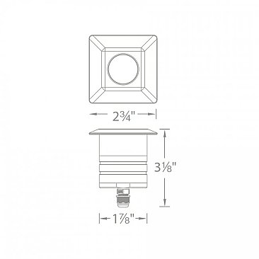 2" INGROUND SQUARE 3K 12V SS