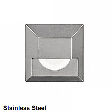 2061-27SS, WAC, LIGHTING, LED, 2", INGROUND, HOODED, SQUARE, STEP, LIGHT, 27K, SS