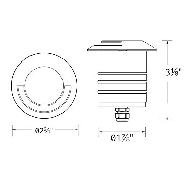 2" INGROUND SINGLE DIRECTION RECESSED INGROUND/INDICATOR 3K SS