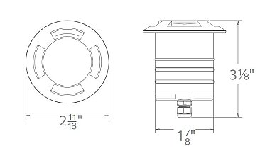 2" INGROUND ROUND 4 DIRECTIONS 30K 12V SS