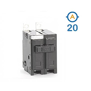 2 POLE 20 AMP BOLT ON CIRCUIT BREAKER