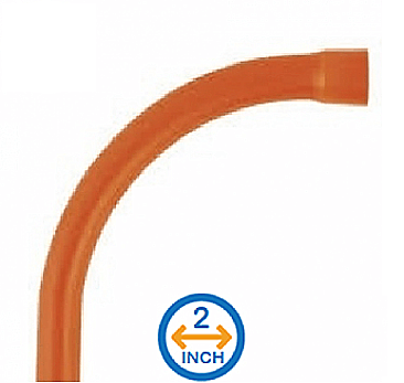 93122, ROYAL, 2", X, 90, X, 24", RADIUS, ORANGE, TELEDUCT, BEND, 93122