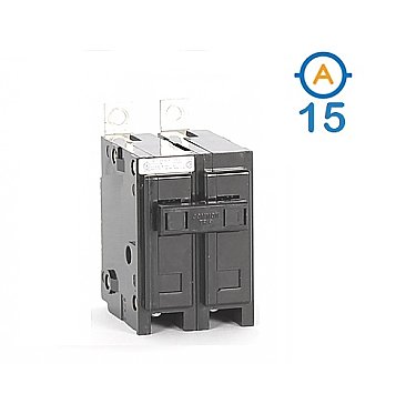 2 POLE 15 AMP BOLT ON CIRCUIT BREAKER