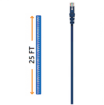 WICD0925BL, CABLE, CONCEPTS, 25FT, CAT, 6, PATCH, CABLE, BLUE