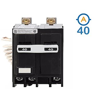 2 POLE 40 AMP BOLT ON GROUND FAULT CIRCUIT BREAKER