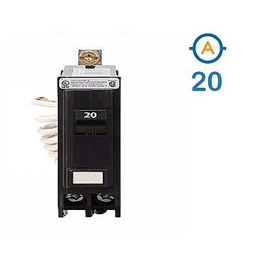 1 POLE 20 AMP BOLT ON GROUND FAULT CIRCUIT BREAKER